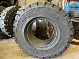 300-15 forklift tyre installed on a heavy-duty industrial forklift used in material handling operations in Kenya