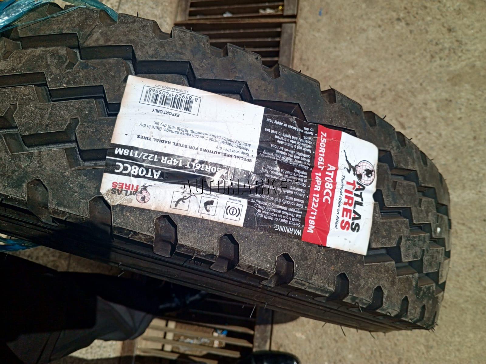 7.50R16 LT ATLAS Truck Tyre from Thailand