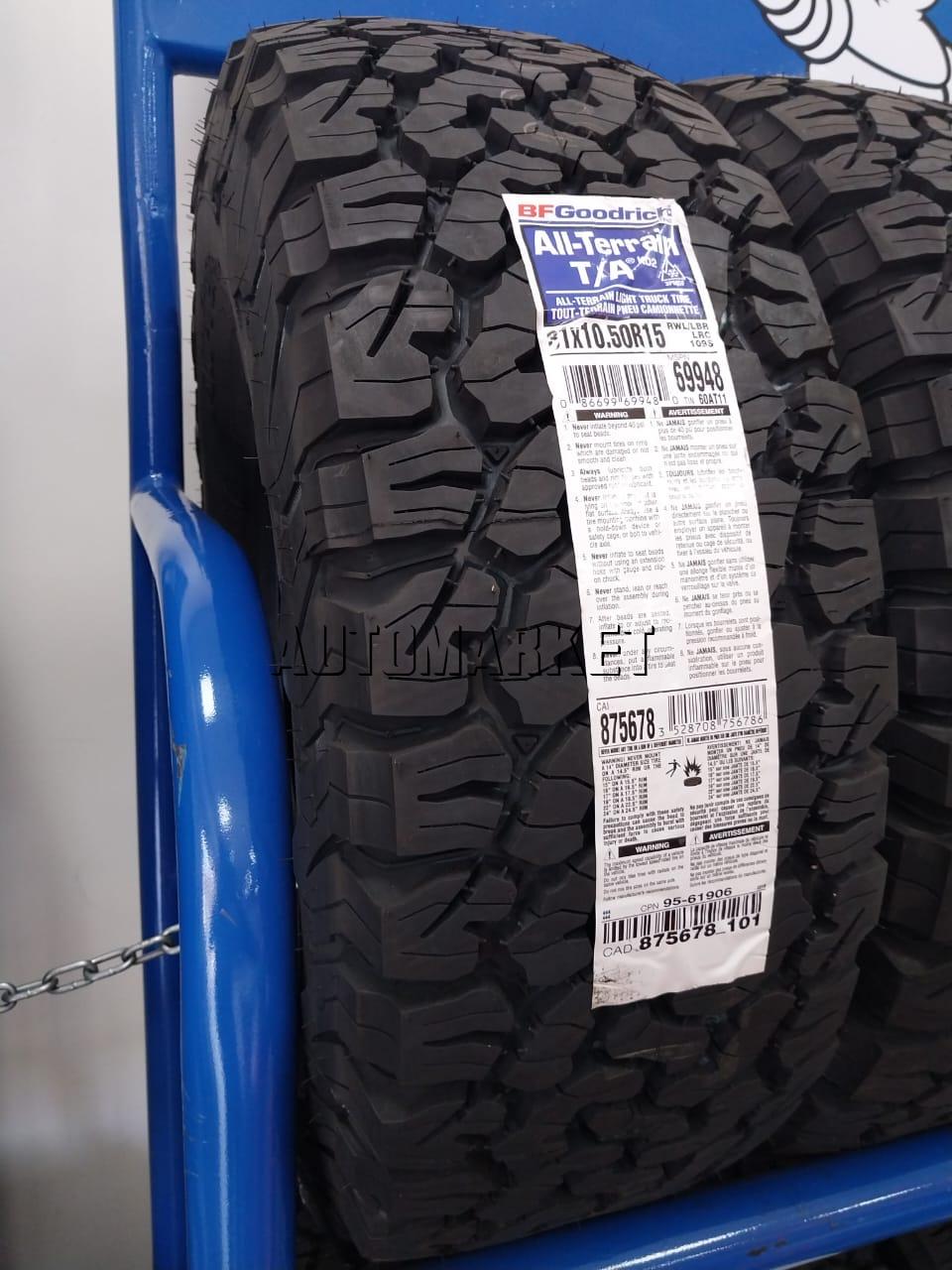 31×10.50R15 BF Goodrich All-Terrain T/A KO3 Tyre in Kenya – 109S