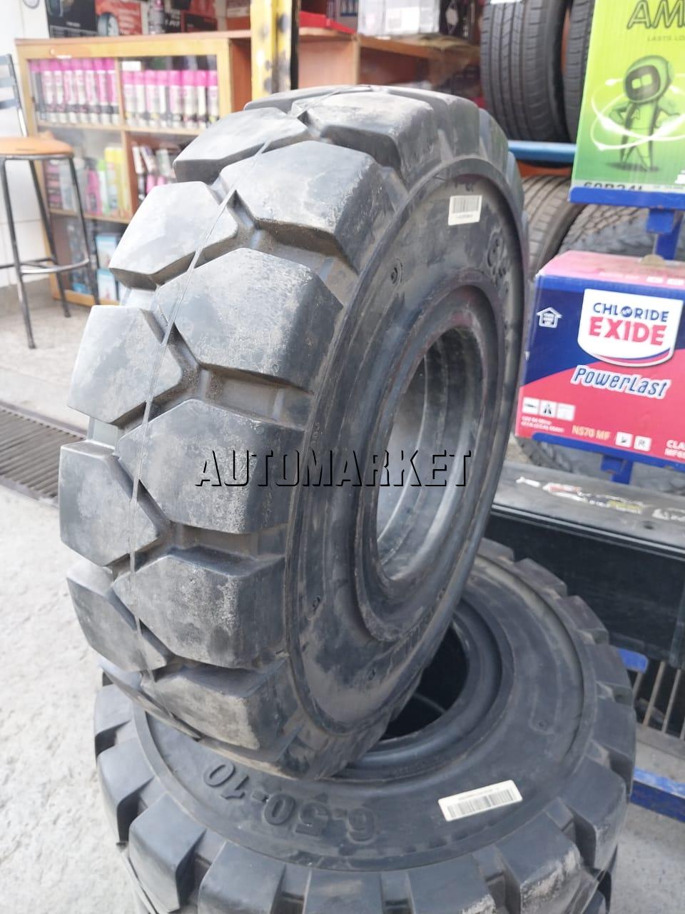 6.50-10 Black Hawk Solid Self Locking Forklift Tyre