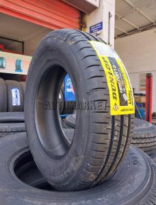 175/70R14 passenger tyre mounted on compact saloon car available in Kenya from Automarket