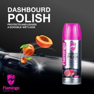 Flamingo dashboard polish peach Kenya car interior cleaner shine