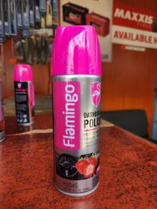 Flamingo dashboard polish strawberry Kenya car interior cleaner shine
