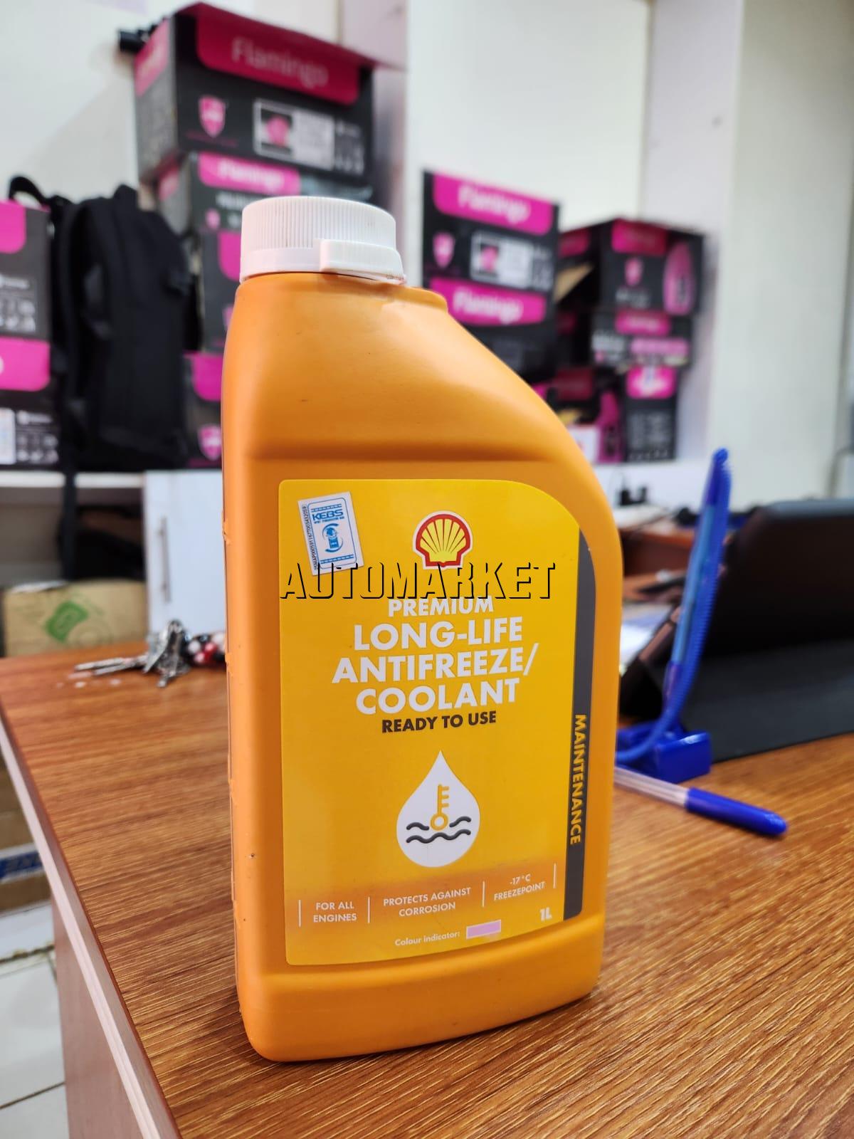Shell Premium Long Life Antifreeze Coolant Red 1L in Kenya
