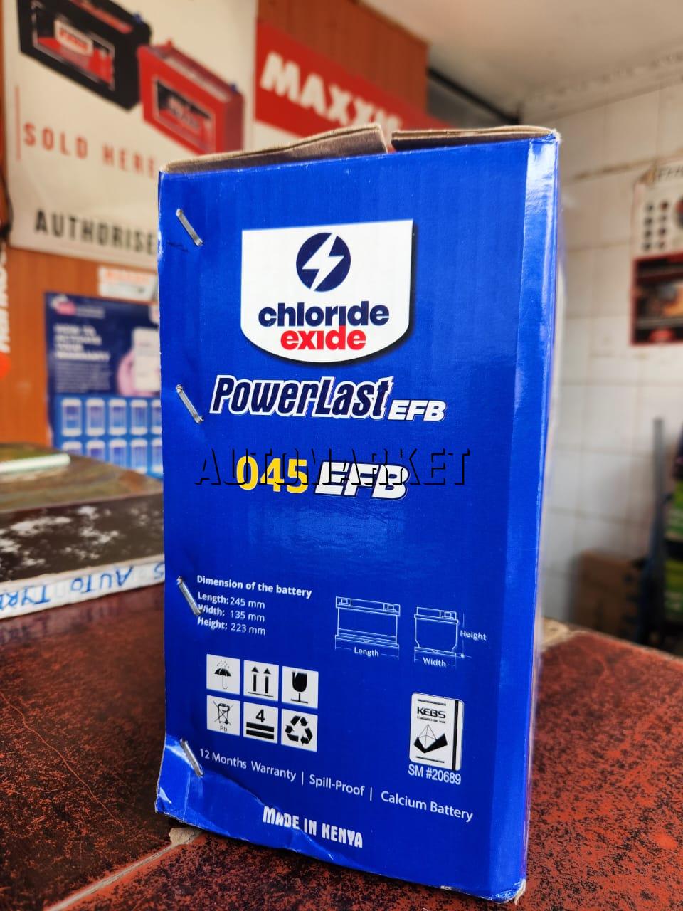 Chloride Powerlast 045 EFB Start-Stop Car Battery in Kenya