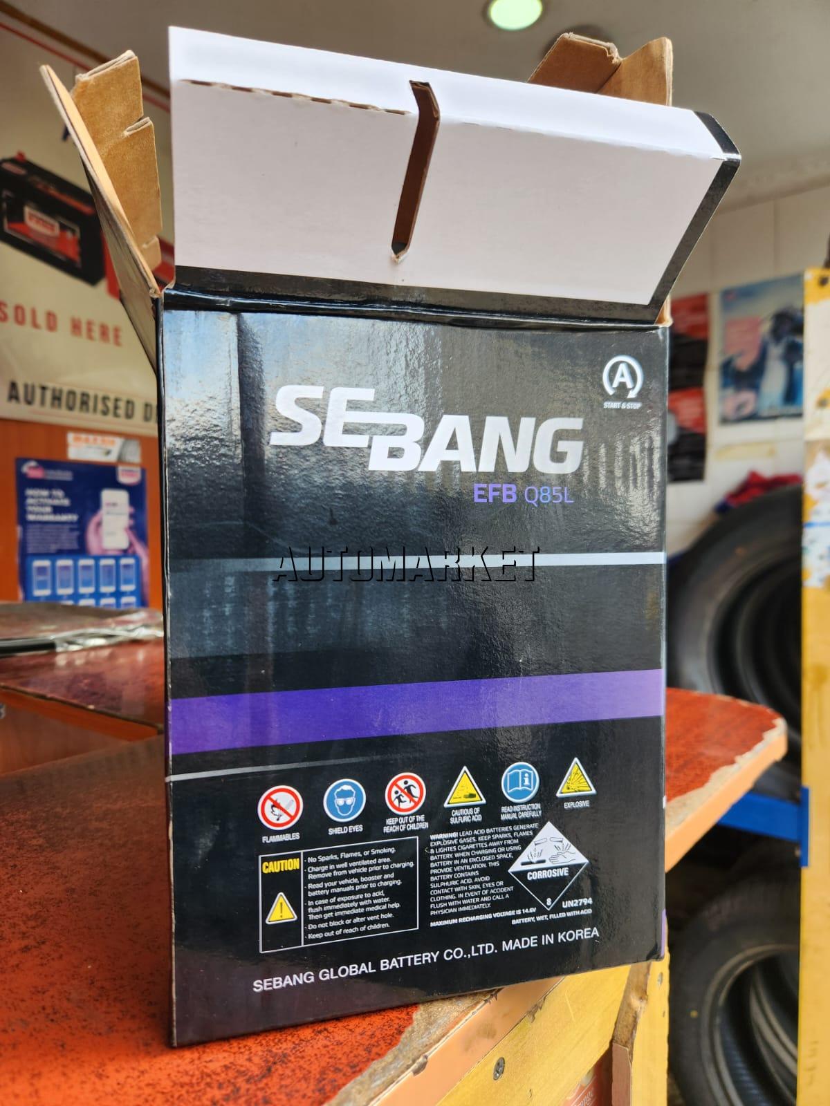 Sebang EFB Q85L Car Battery (Start-Stop) Korea