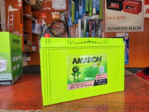 Amaron GO N70 95D31L 80Ah 650CCA maintenance-free automotive battery manufactured in India.