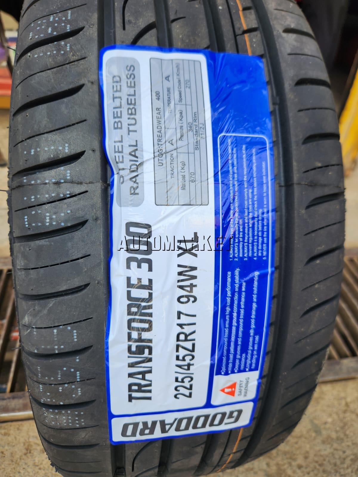 225/45ZR17 Goddard Transforce 300 XL 94W Passenger Car Tyre – China