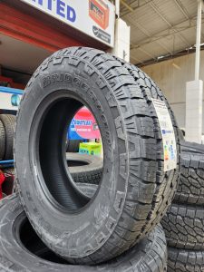 275/65R17 Bridgestone Dueler A/T002 all-terrain tyre for SUVs, pickup trucks, 4x4 vehicles, and off-road driving in Kenya.