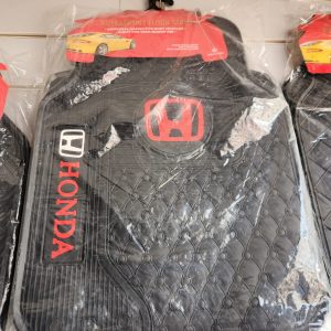 Honda Universal Rubber Floor Mats Set for 5 Seater Vehicles – Premium Black