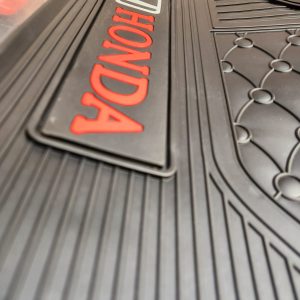 Honda Universal Rubber Floor Mats Set for 5 Seater Vehicles – Premium Black