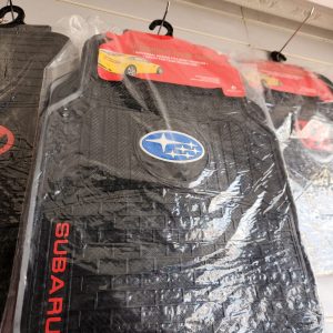Subaru Universal Rubber Floor Mats Set for 5 Seater Vehicles – Premium Black