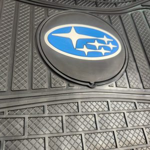Subaru Universal Rubber Floor Mats Set for 5 Seater Vehicles – Premium Black