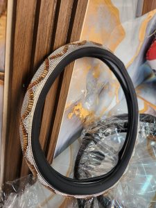 Universal Diamond Crystal Gold Steering Wheel Cover