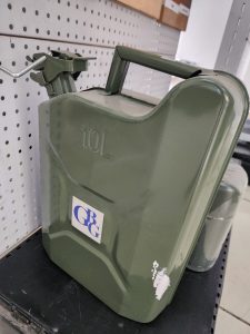 10L Metallic Steel Fuel Jerry Can with Locking Cap