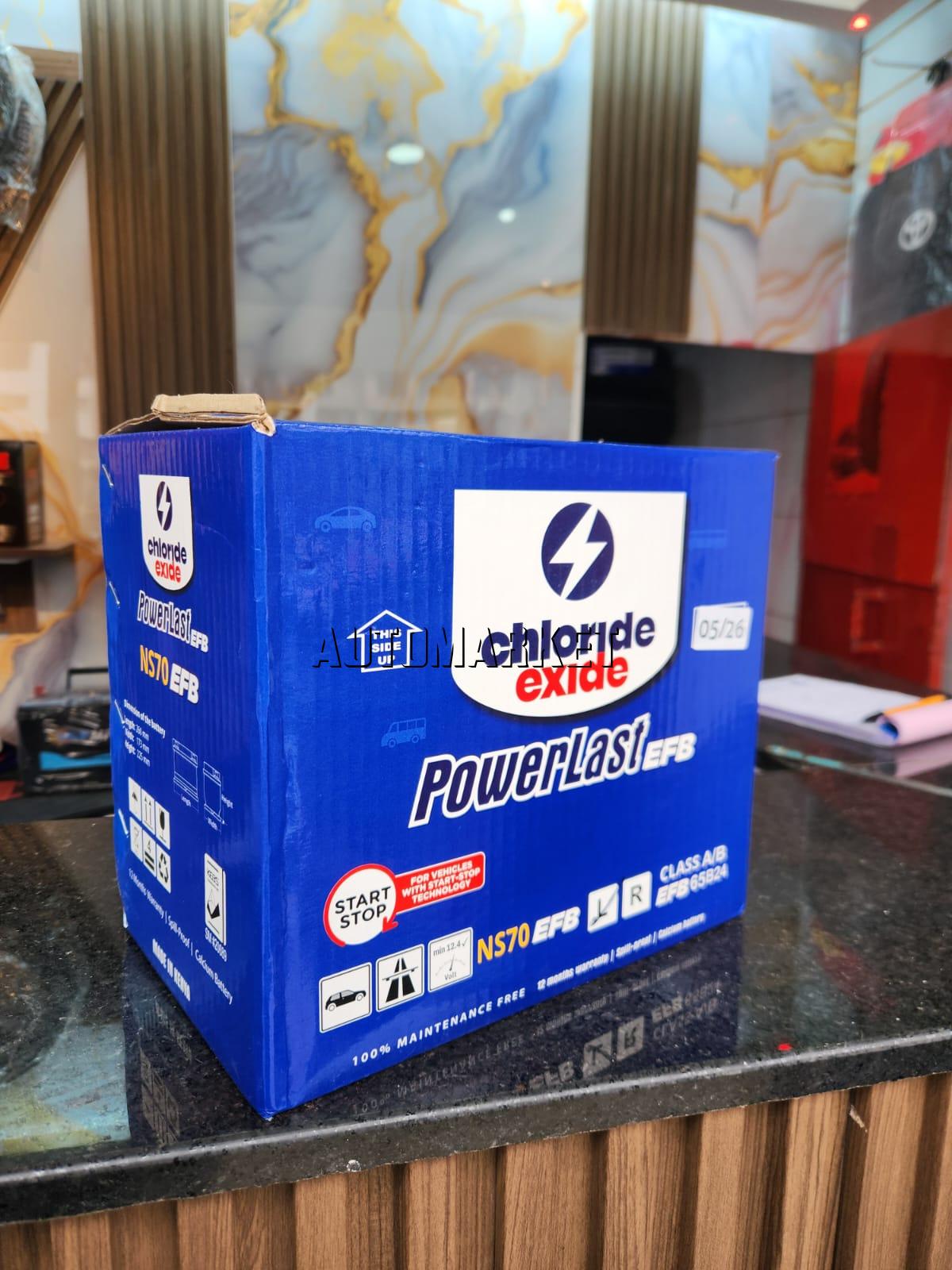 Chloride Exide PowerLast NS70 EFB Start-Stop Battery