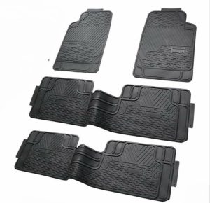 Black universal floor mats for seven-seater vehicles