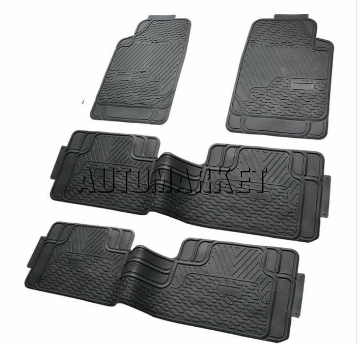 Black Universal Floor Mats for 7-Seater Vehicles