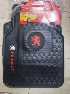 Peugeot premium non-skid universal car floor mats with lion emblem