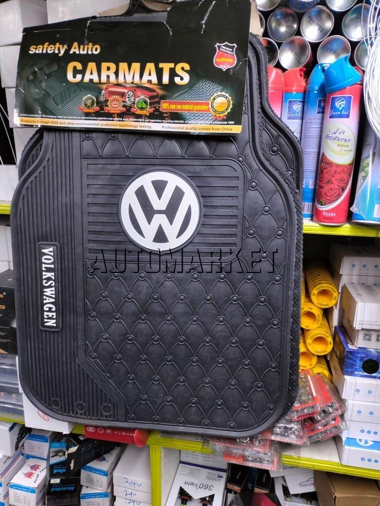 Volkswagen Car Floor Mats – White Logo