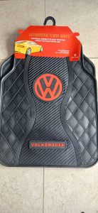 Volkswagen floor mats with red logo and textured non-skid surface