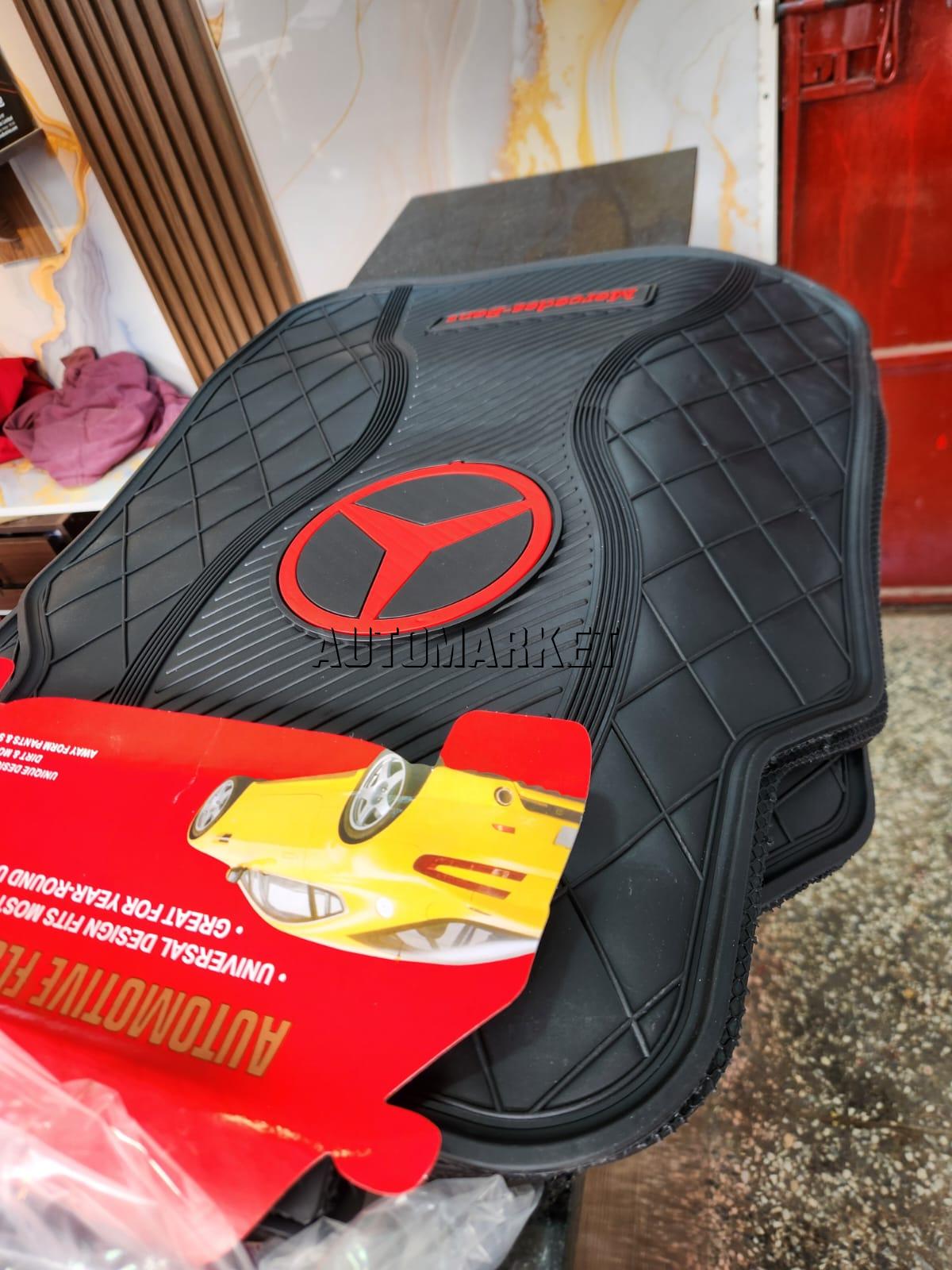 Mercedes-Benz Floor Mats – Black with Red Logo