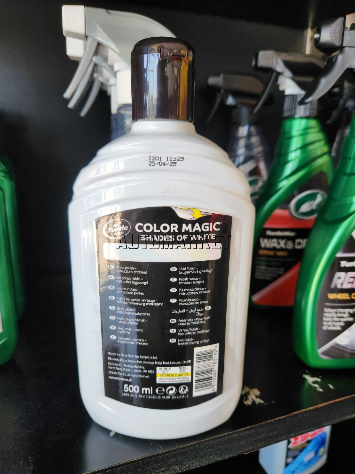 Turtle Wax Color Magic Bright White Car Wax 500ml