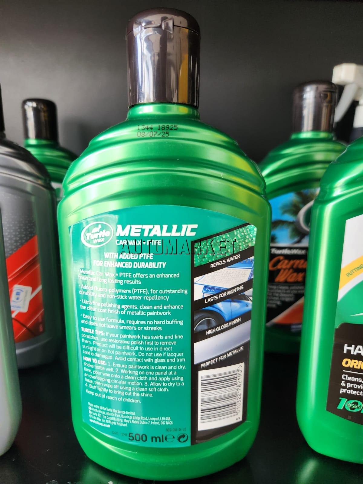 Turtle Wax Metallic Car Wax + PTFE 500ml