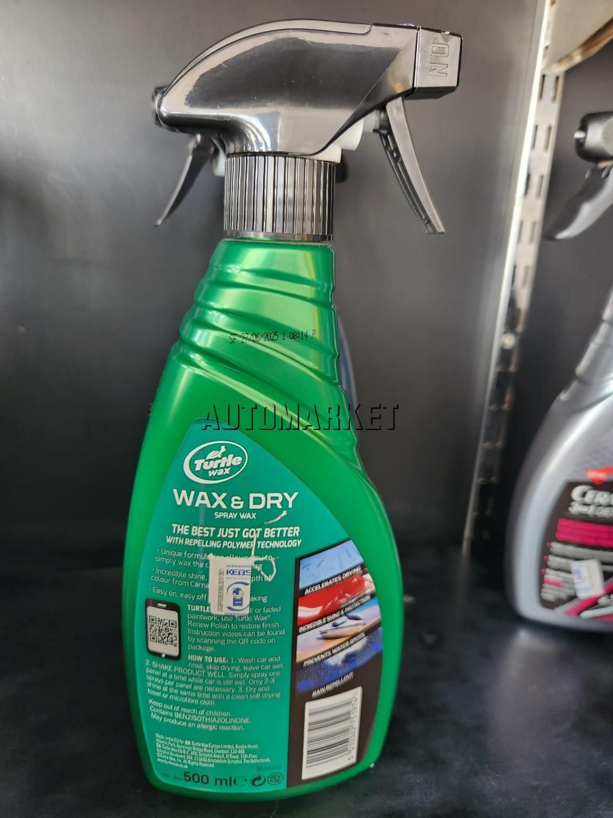 Turtle Wax Wax & Dry Spray Wax 500ml