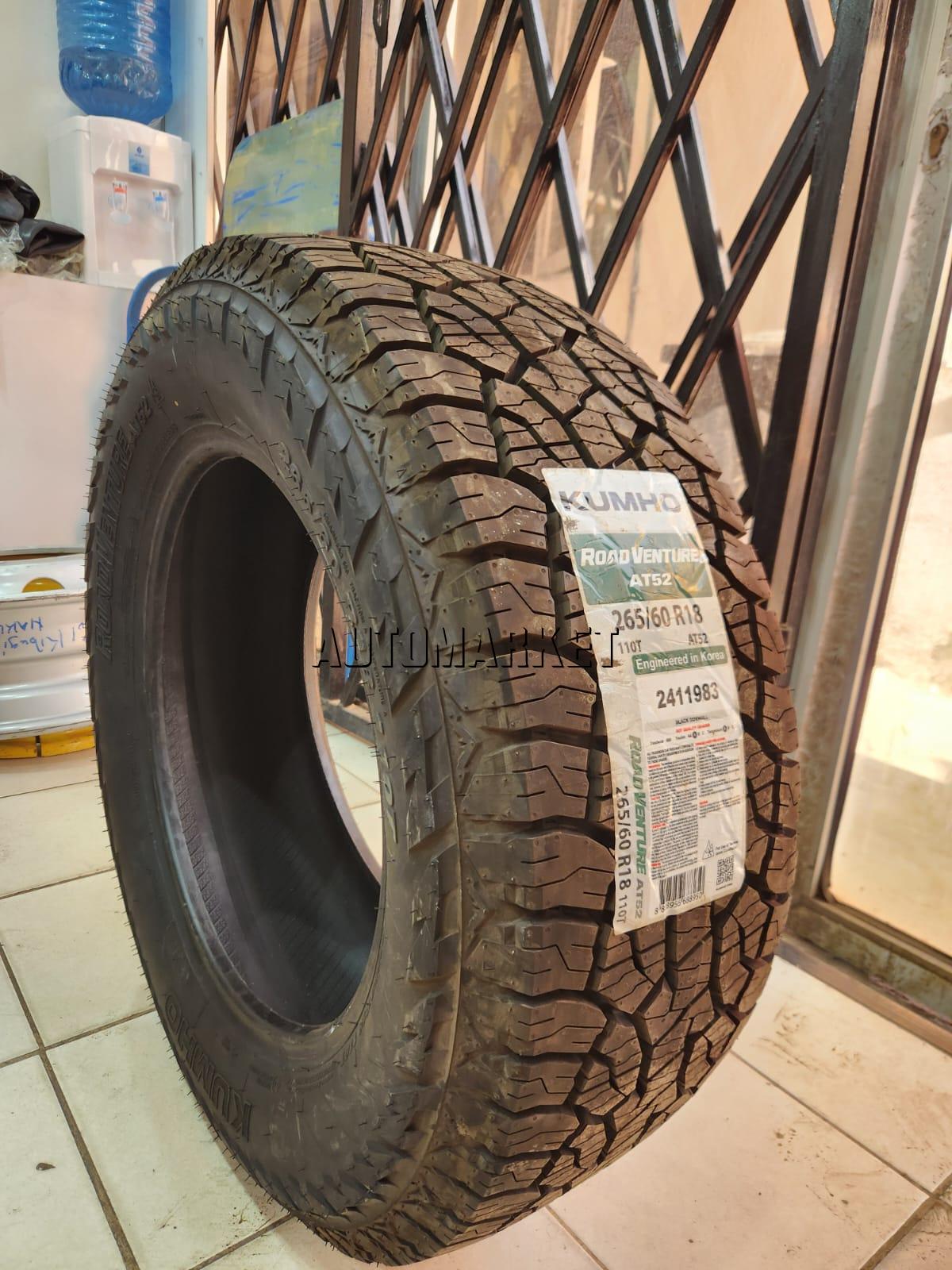 265/60R18 Kumho Road Venture AT52 110T All-Terrain Tyre – Made in China