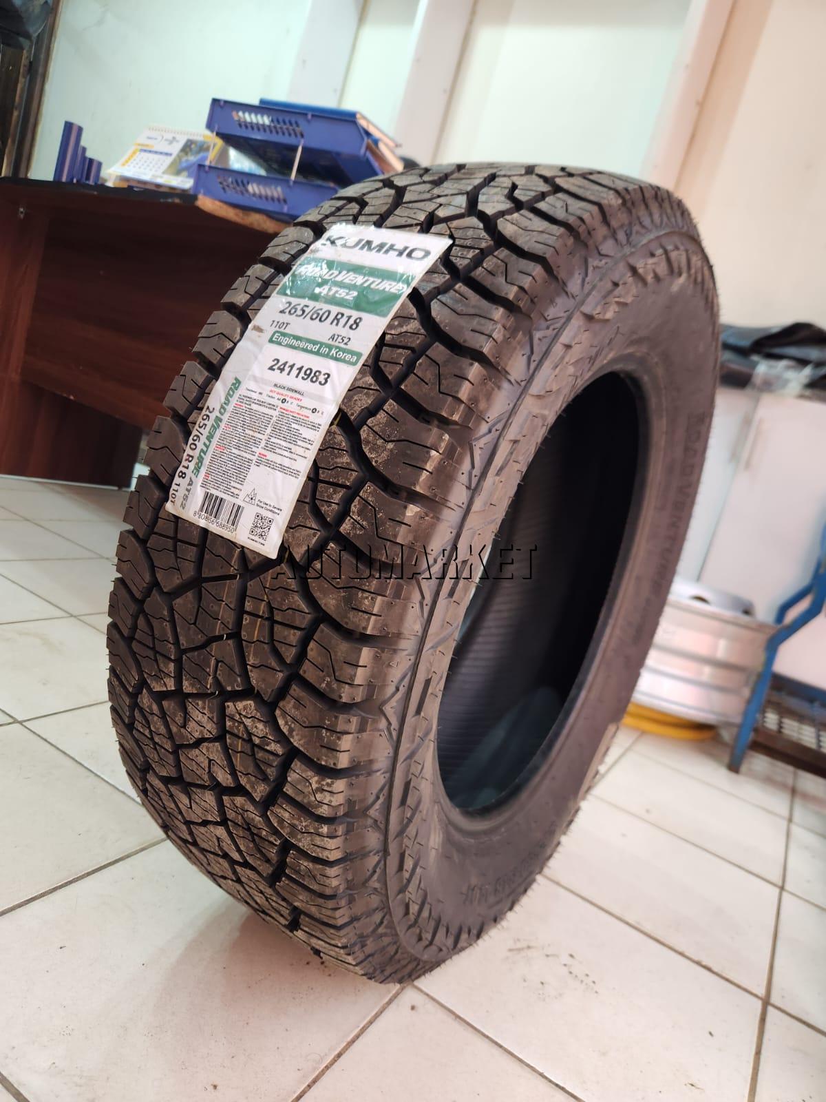 265/60R18 Kumho Road Venture AT52 110T All-Terrain Tyre – Made in China