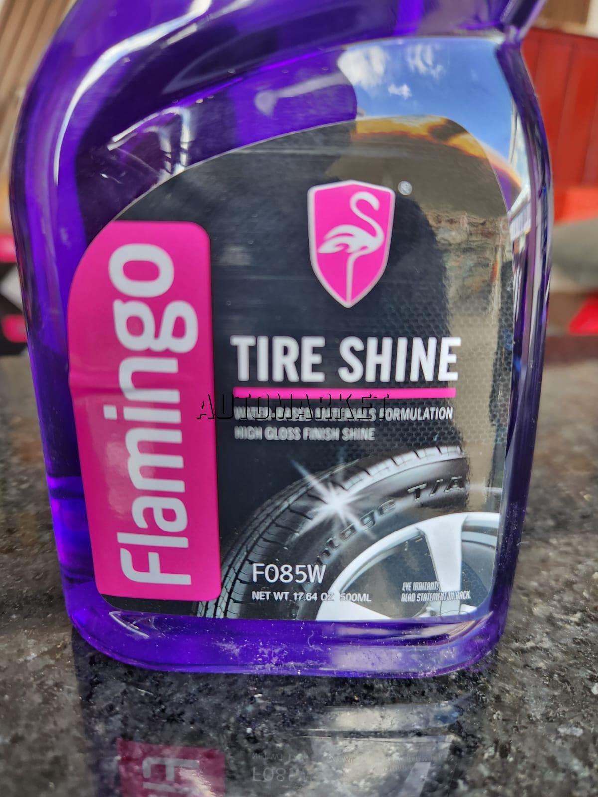 Flamingo Tire Shine F085W 500ml – Water-Based High Gloss Tyre Shine