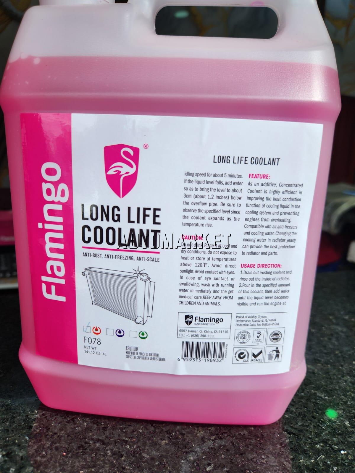 Flamingo Long Life Coolant F078 4L – Anti-Rust, Anti-Freeze & Anti-Scale
