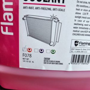Flamingo Long Life Coolant F078 4L – Anti-Rust, Anti-Freeze & Anti-Scale