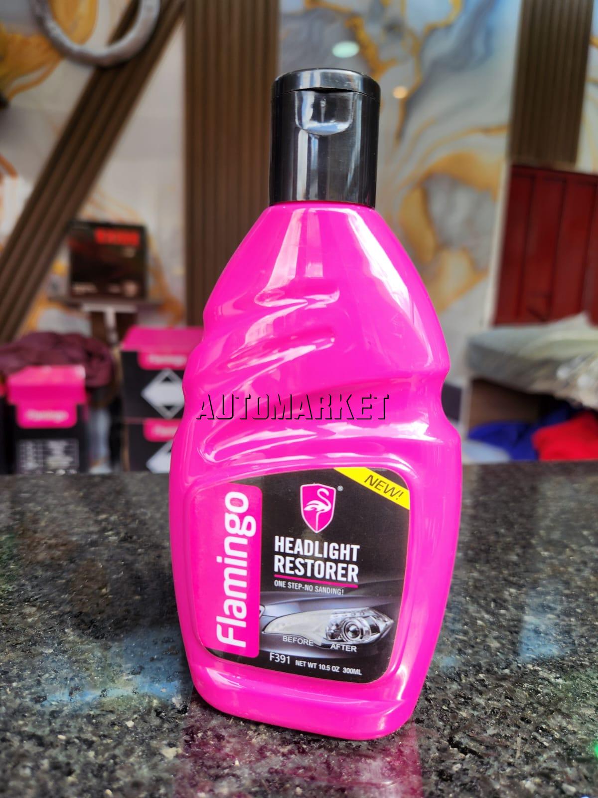Flamingo Headlight Restorer F391 300ml – One-Step Headlight Cleaner & Polish