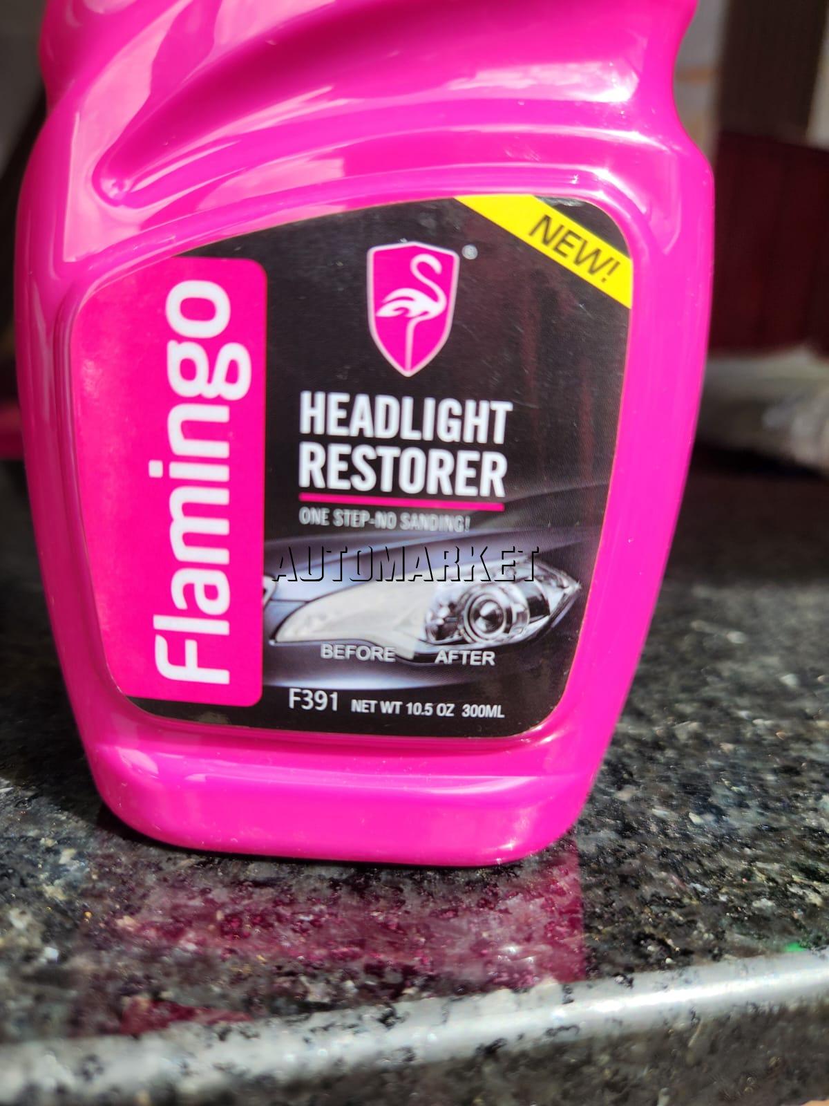 Flamingo Headlight Restorer F391 300ml – One-Step Headlight Cleaner & Polish