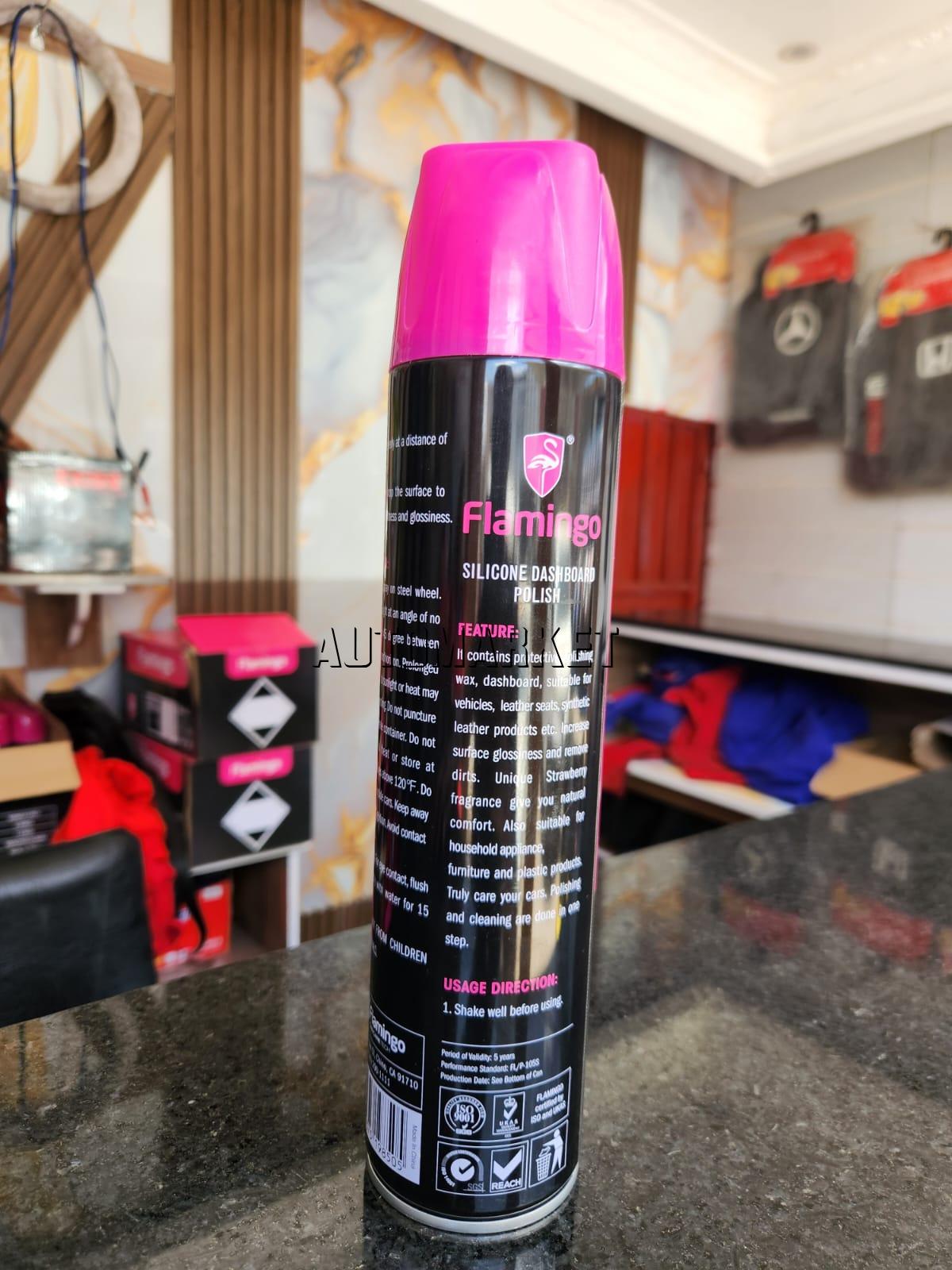 Flamingo Silicone Dashboard Polish Strawberry 650ml – F105S