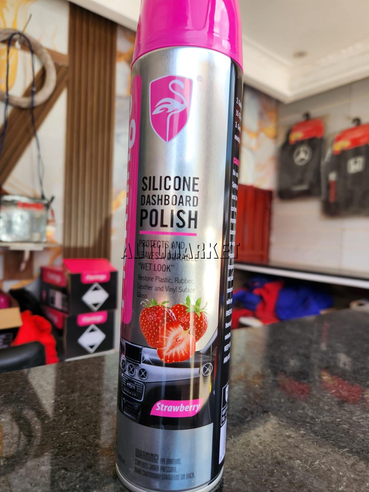 Flamingo Silicone Dashboard Polish Strawberry 650ml – F105S