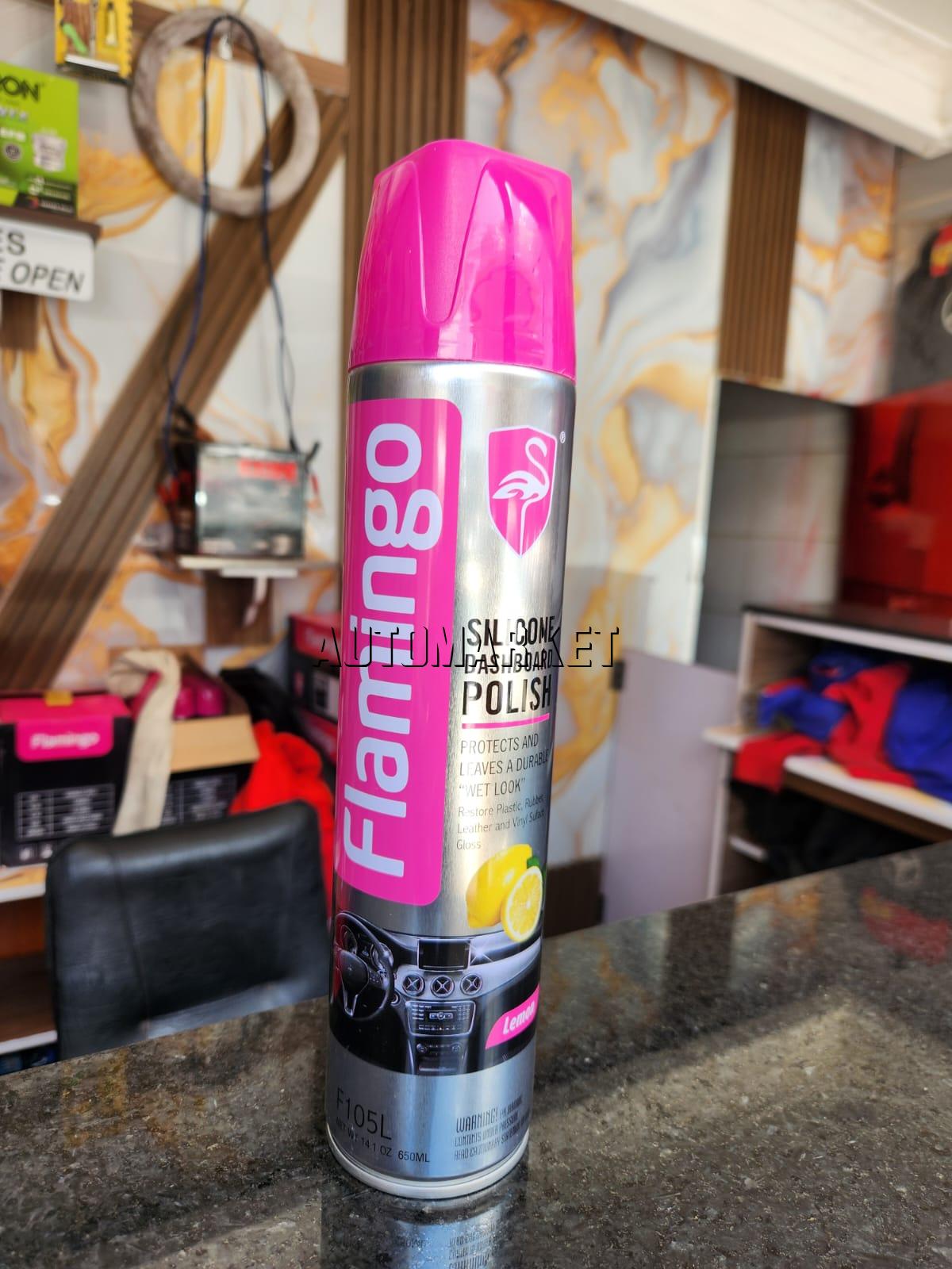 Flamingo Silicone Dashboard Polish Lemon 650ml – F105L