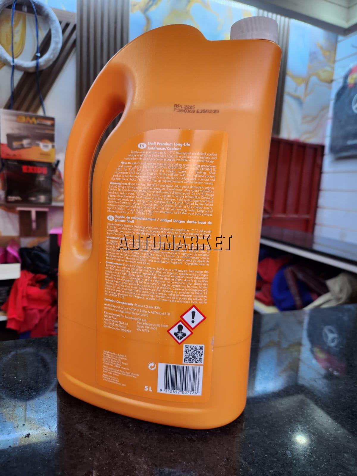 Shell Premium Long Life Antifreeze Coolant Red 5L in Kenya