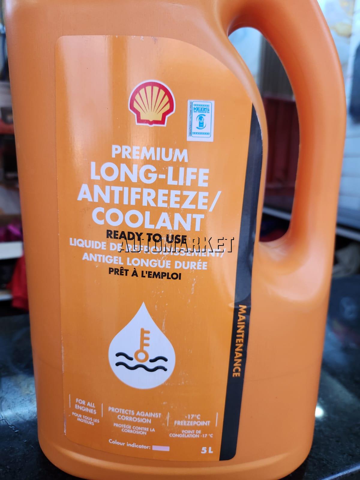 Shell Premium Long Life Antifreeze Coolant Red 5L in Kenya
