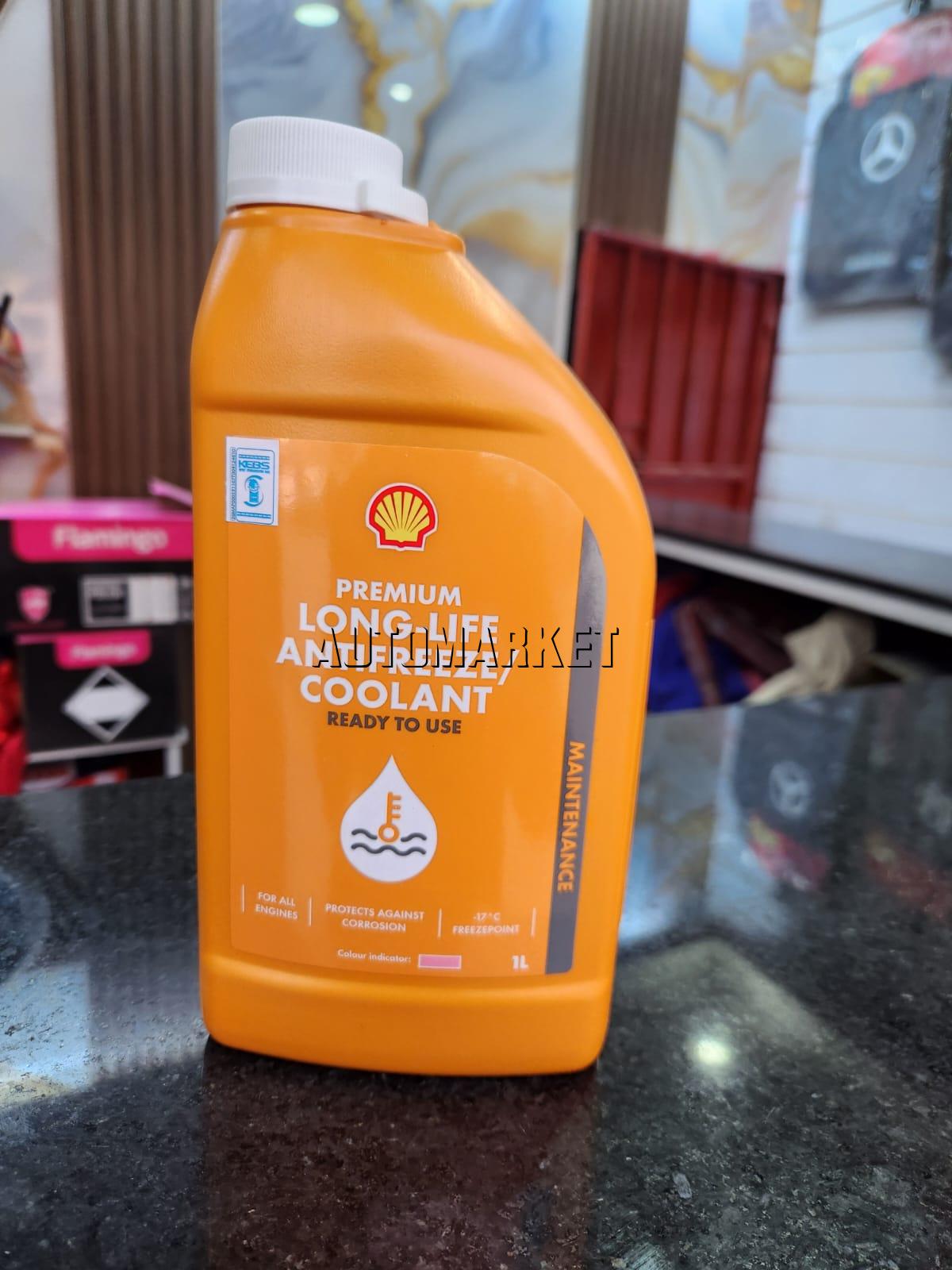Shell Premium Long Life Antifreeze Coolant Red 1L in Kenya