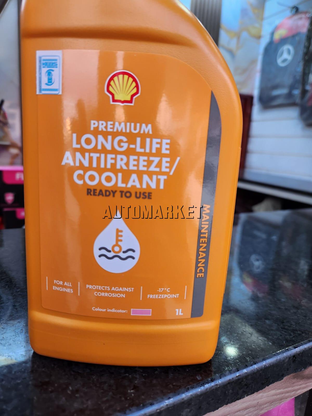Shell Premium Long Life Antifreeze Coolant Red 1L in Kenya