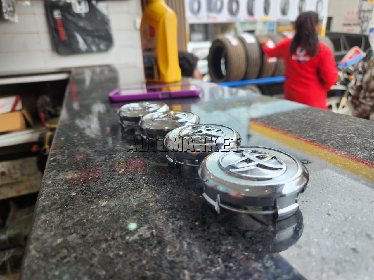 Toyota Chrome Wheel Center Caps – Set of 4