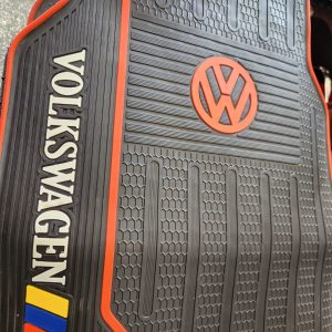 Volkswagen Floor Mats for 5-Seater Vehicles – Black and Red