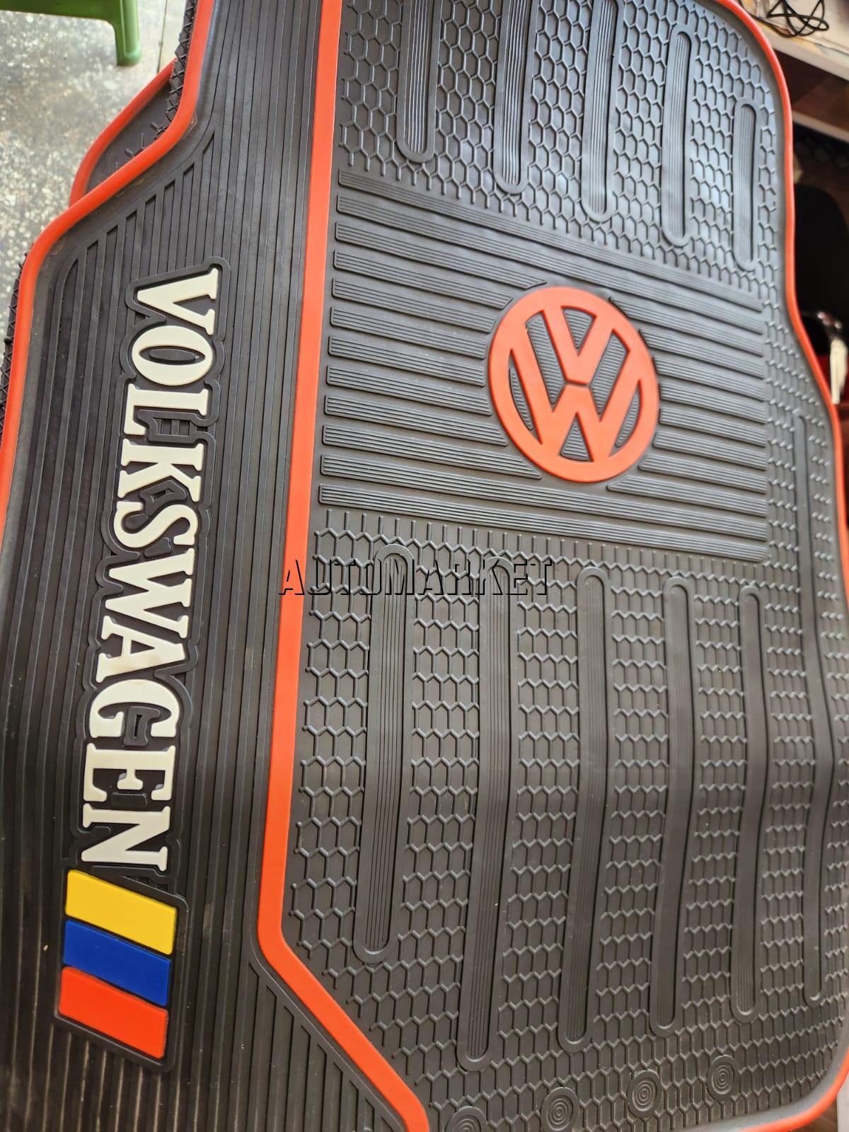 Volkswagen Floor Mats for 5-Seater Vehicles – Black and Red