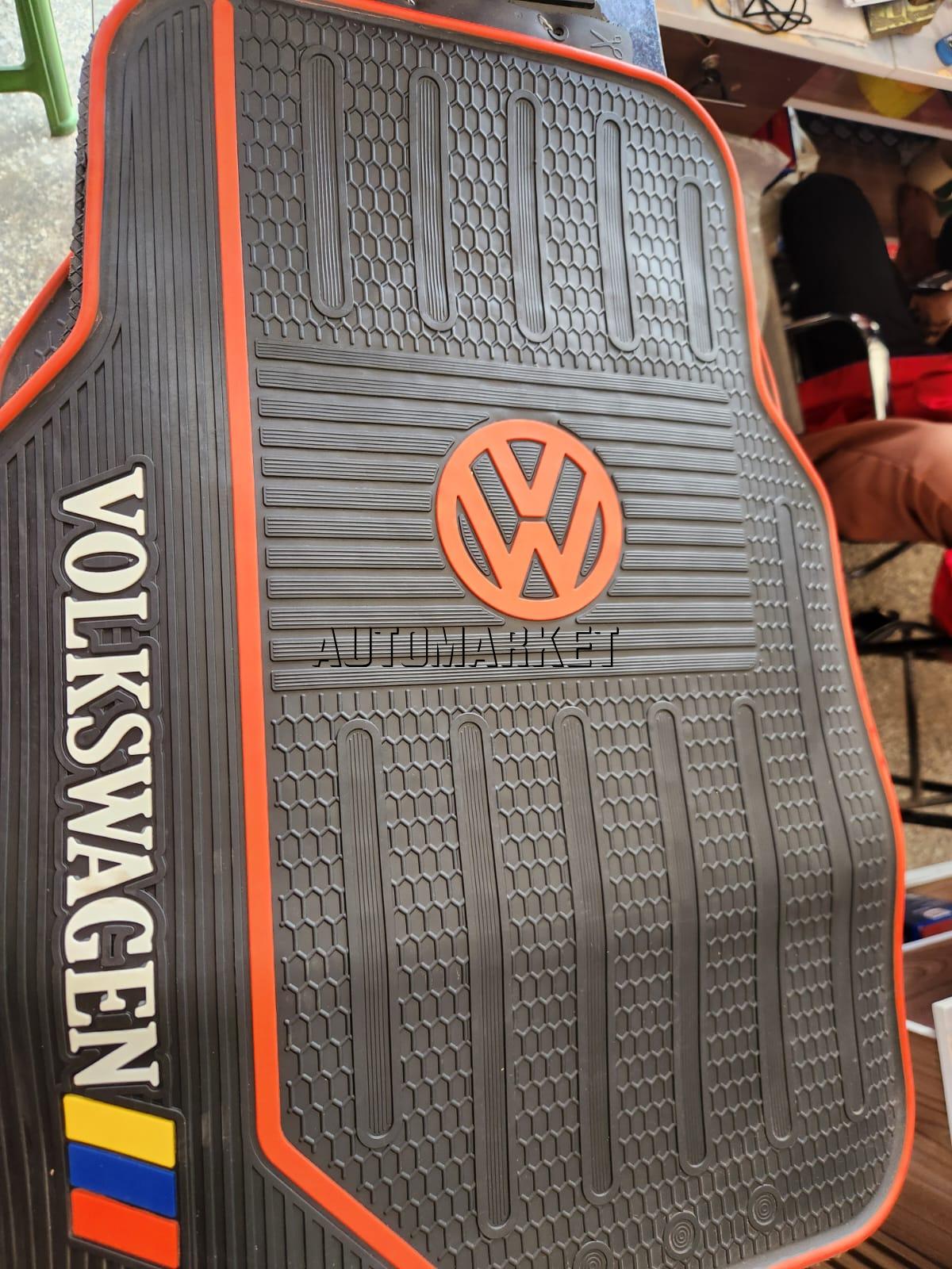 Volkswagen Floor Mats for 5-Seater Vehicles – Black and Red