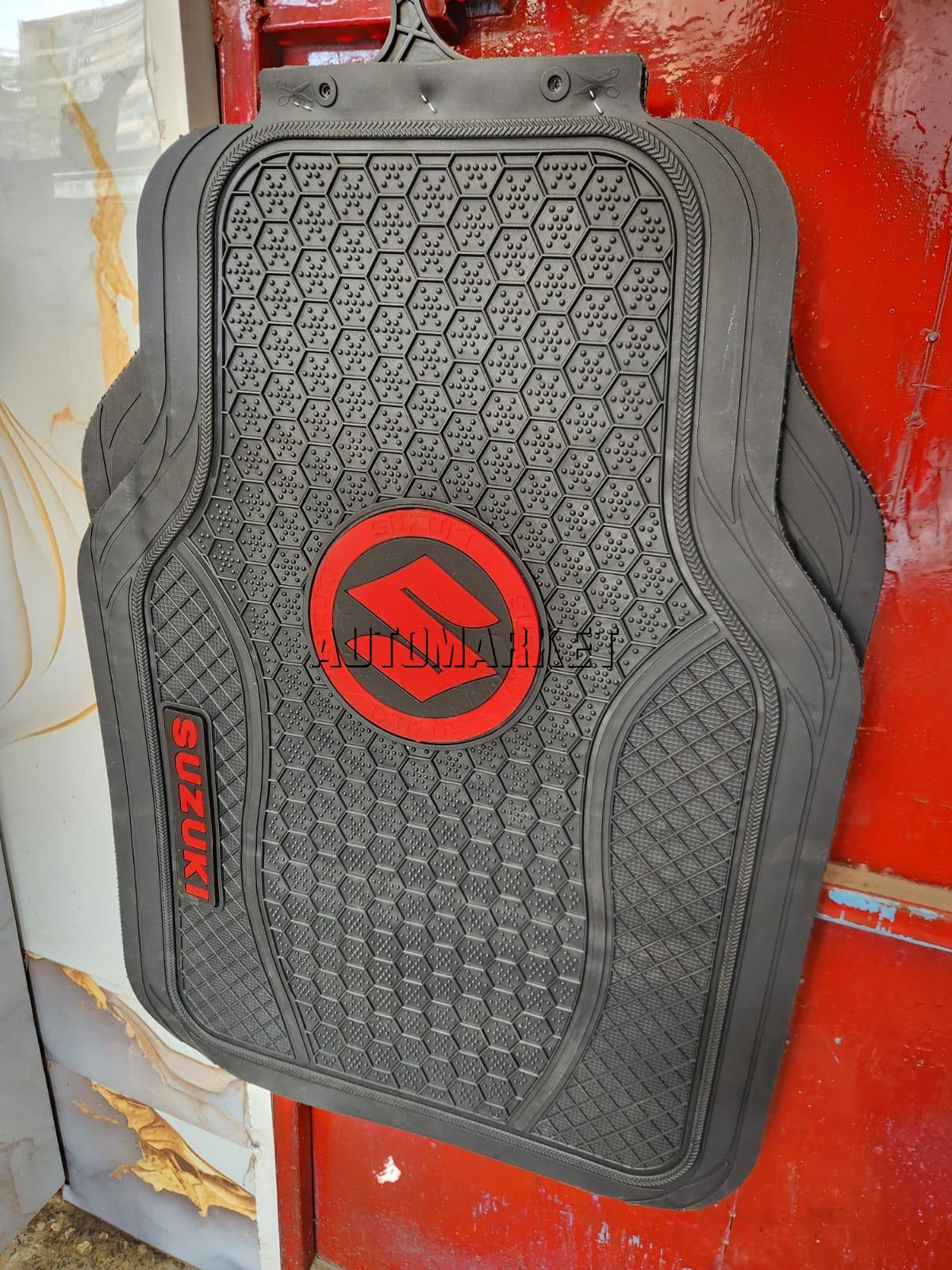 Suzuki Floor Mats for 5-Seater Vehicles – Black and Red