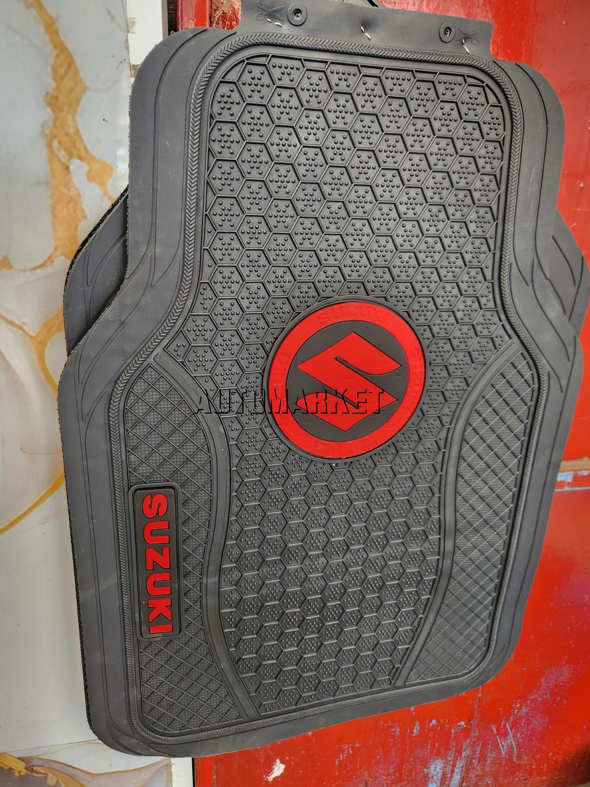 Suzuki Floor Mats for 5-Seater Vehicles – Black and Red