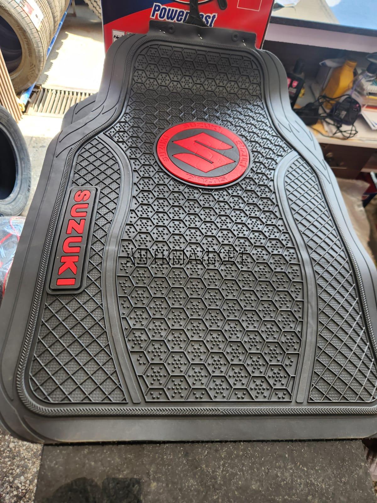 Suzuki Floor Mats for 5-Seater Vehicles – Black and Red